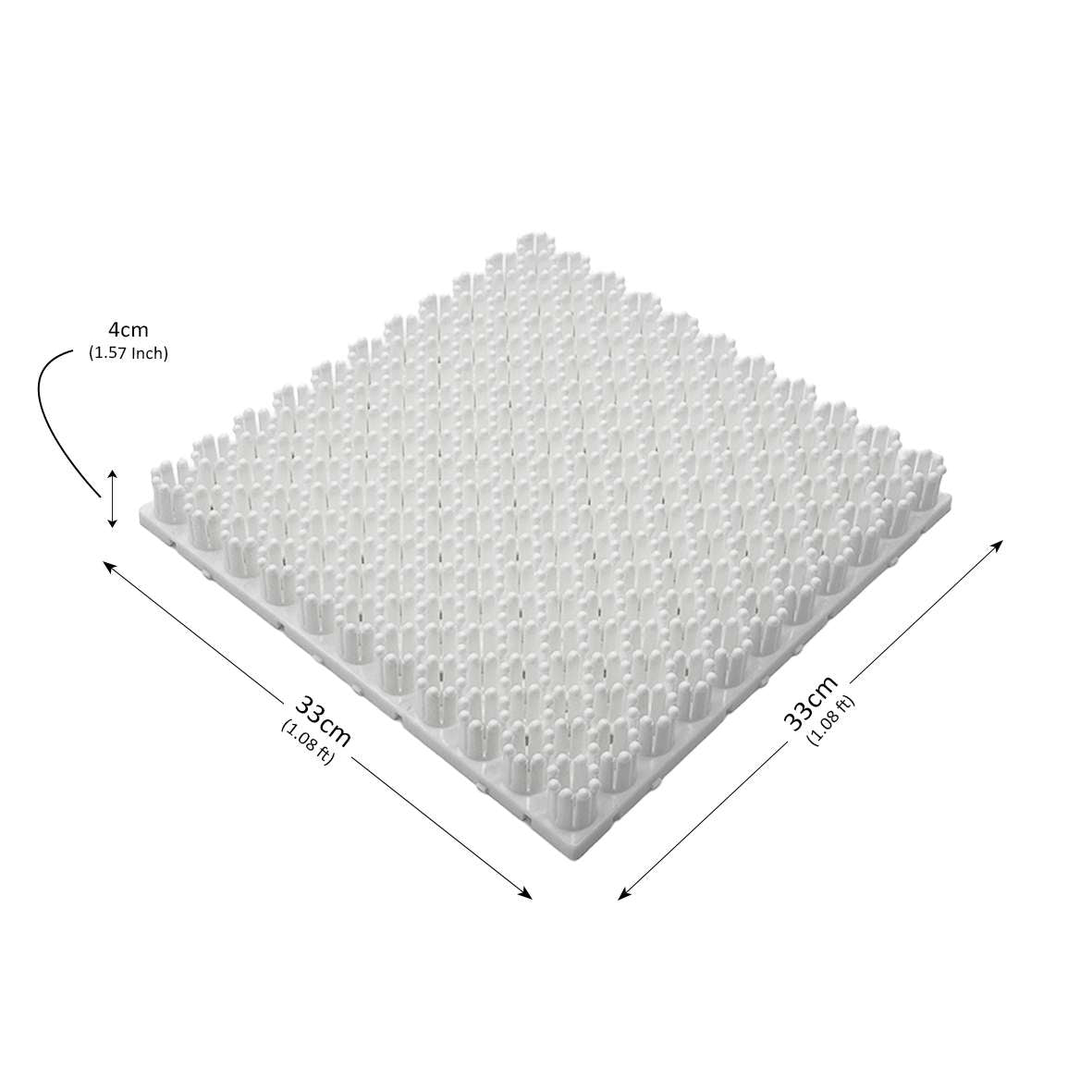 Snowboard Training Mat Set For Off Snow Practice | Set of 1 | White