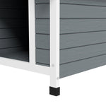 Dog Kennel Outdoor Dog House W/ Removable Floor, For Medium And Large Dogs - Grey | Gray