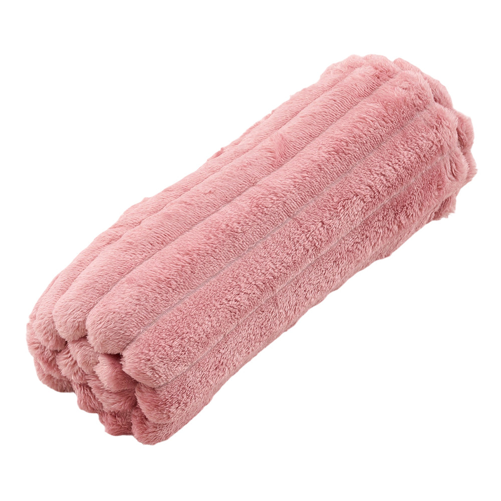 Cozy Striped Throw Blanket Soft Double-sided Use, Warm, Fade-resistant & Easy To Clean | Small | Pink