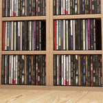 Set Of 2 Cd Storage Units With Adjustable Shelves | One Size | Yellow