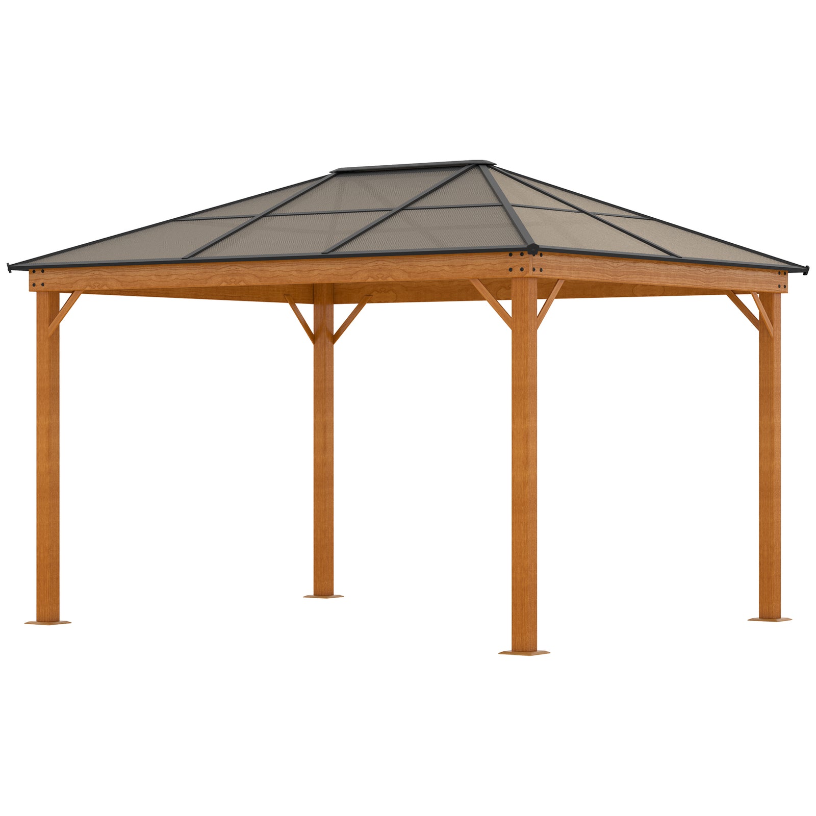 Hardtop Gazebo Polycarbonate Canopy W/nettings Sidewalls