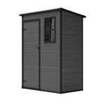 Breeins 8x4ft Apex Roof Plastic Garden Storage Shed With Lockable Door