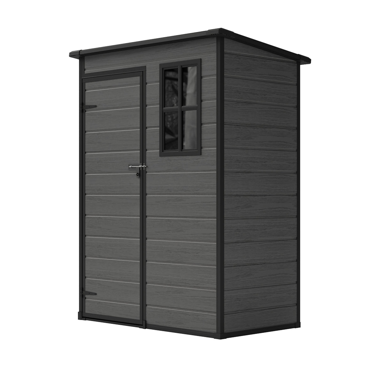 Breeins 8x4ft Apex Roof Plastic Garden Storage Shed With Lockable Door