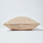 Cotton Rajput Ribbed Cushion Cover | 45cm x 45cm | Beige