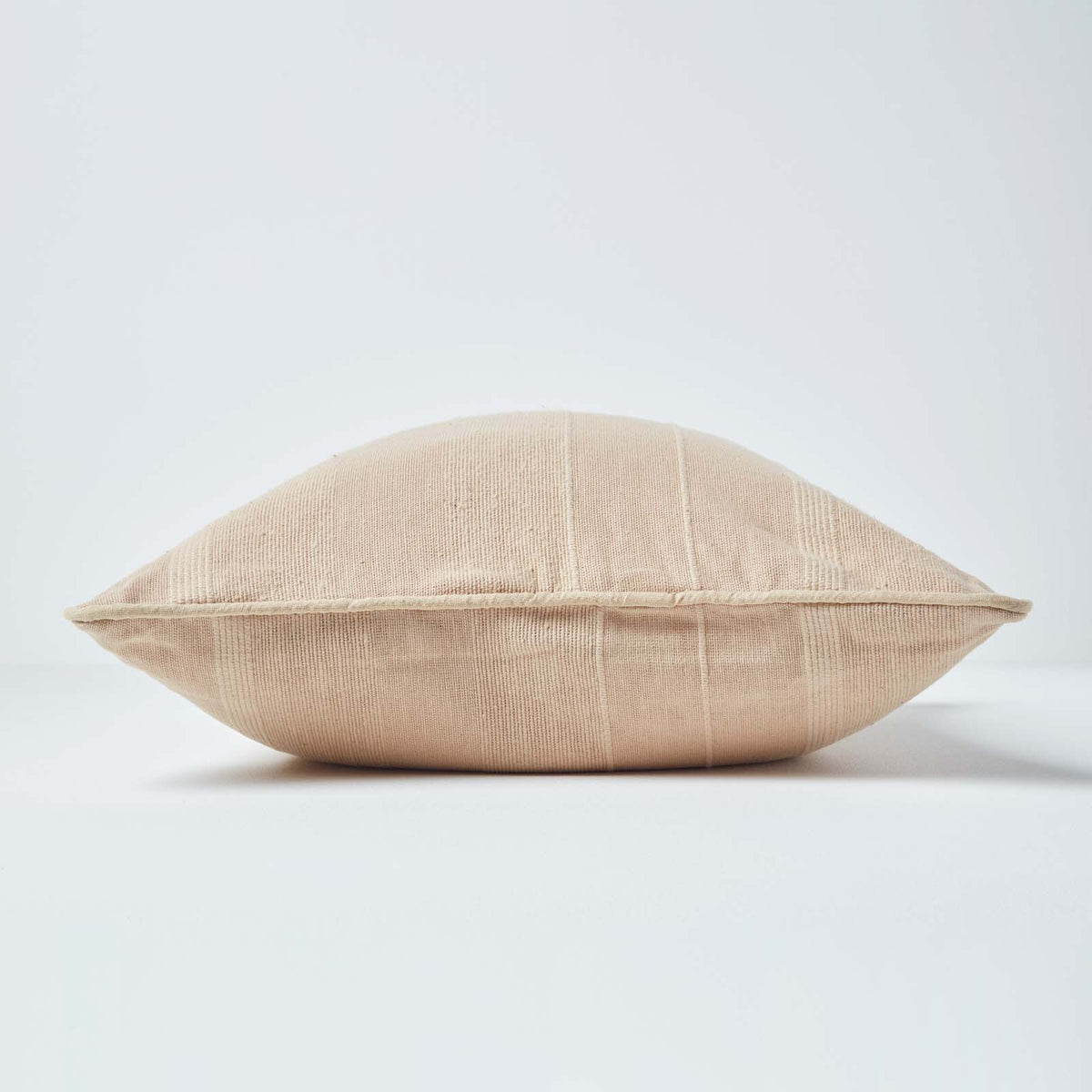 Cotton Rajput Ribbed Cushion Cover | 45cm x 45cm | Beige