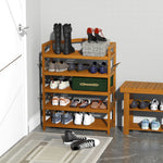 5-tier Shoe Rack Acacia Wood Shoe Storage Shelf For Entryway