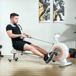 16-level Magnetic Rowing Machine W/ Lcd Monitor | White