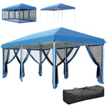 6 X 3m Pop Up Party Tent Canopy With 6 Removable Sidewalls | Blue