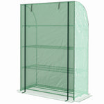 4-tier Mini Greenhouse W/ Roll-up Door 170x120cm
