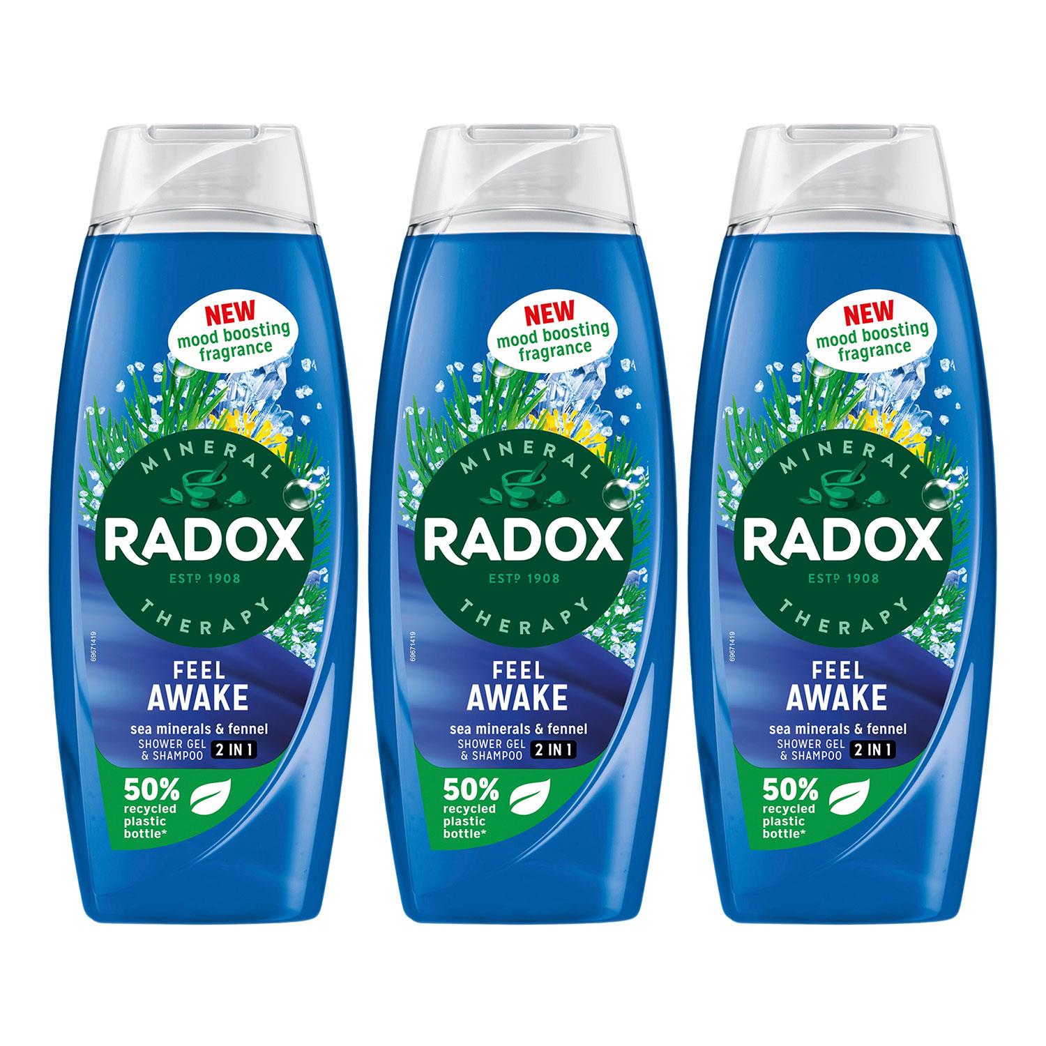 Body Wash & Shampoo 2in1 Feel Awake Men With Fennel & Sea Minerals 450ml, 3pk | 3 | Blue