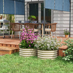 Set Of 2 Raised Garden Bed With Safety Edging | Cream