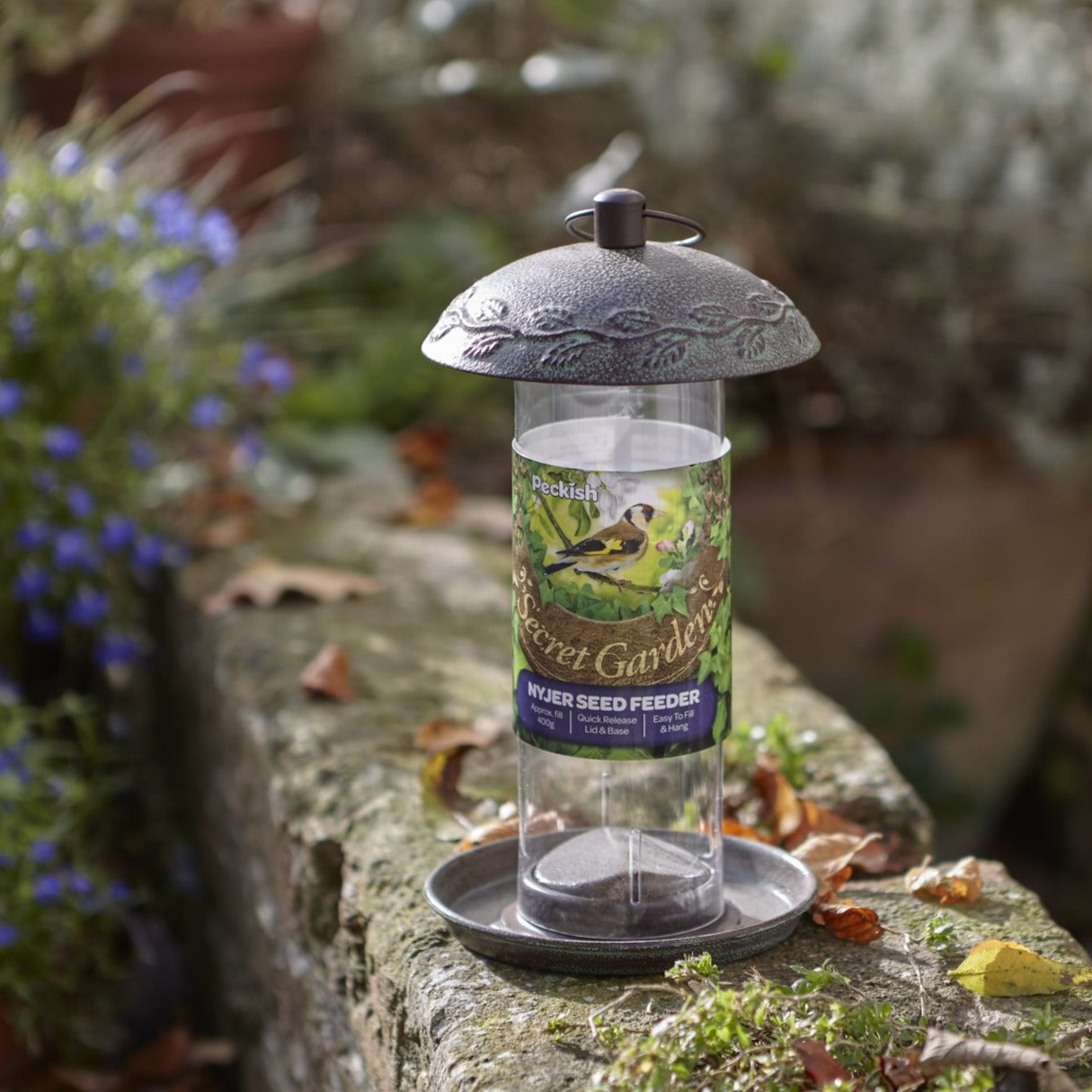 Secret Garden Nyjer Seed Feeder, Antique Finish | Green
