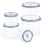 Airtight Mixed Round Containers - Set Of 5