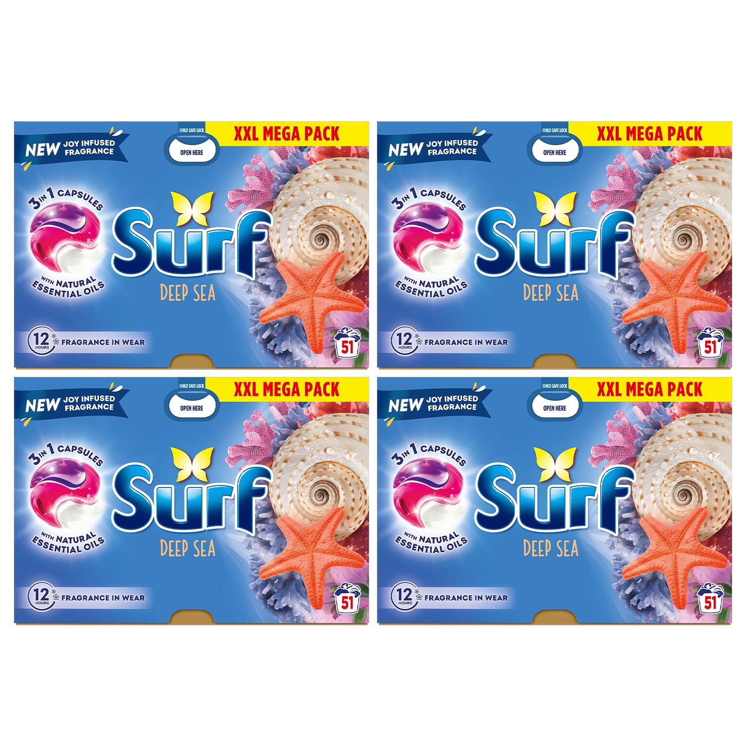 3 In 1 Laundry Washing Detergent Capsules Deep Sea | Set of 4