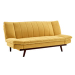 Scandinavian Click Clack Sofa Bed - Double | Yellow