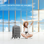 Medium 25" Hard Shell Bubble Design Check-in Suitcase Hold Luggage Bag 20kg+ | Medium | Charcoal