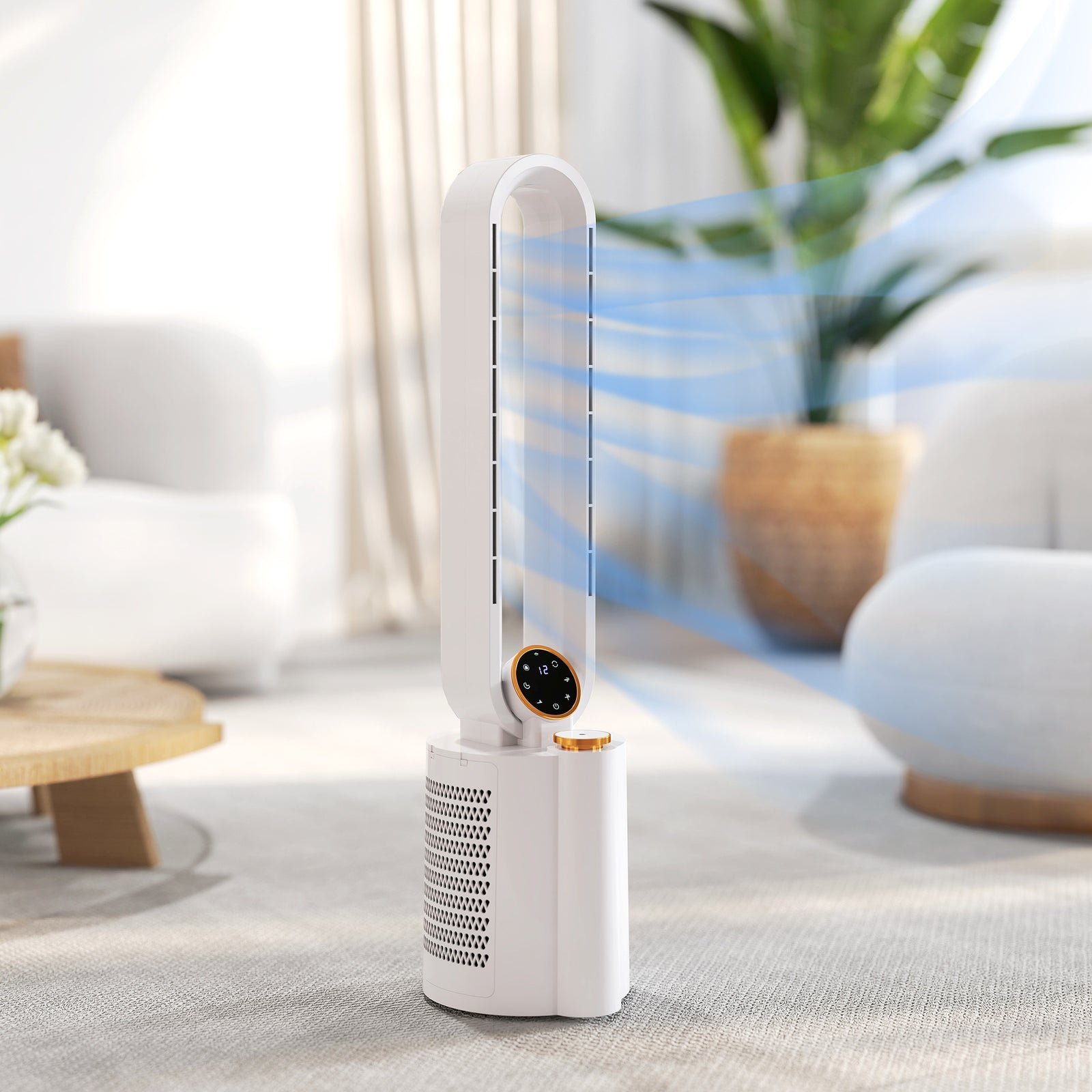 Bladeless Tower Fan With Uv Sterilisation & Humidifier