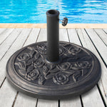 Garden Parasol Base, Round Resin Sun Umbrella Base | 9kg | Bronze