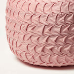Grace Pleated Velvet Pouffe | 50cm x 35cm | Pink