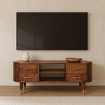 Valenza Media Unit, 4 Drawers, 2 Open Shelf, Brown