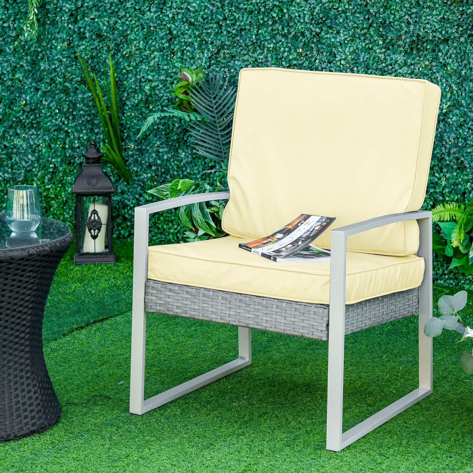 Outdoor Seat And Back Cushion Set Replacement Cushions | Cream
