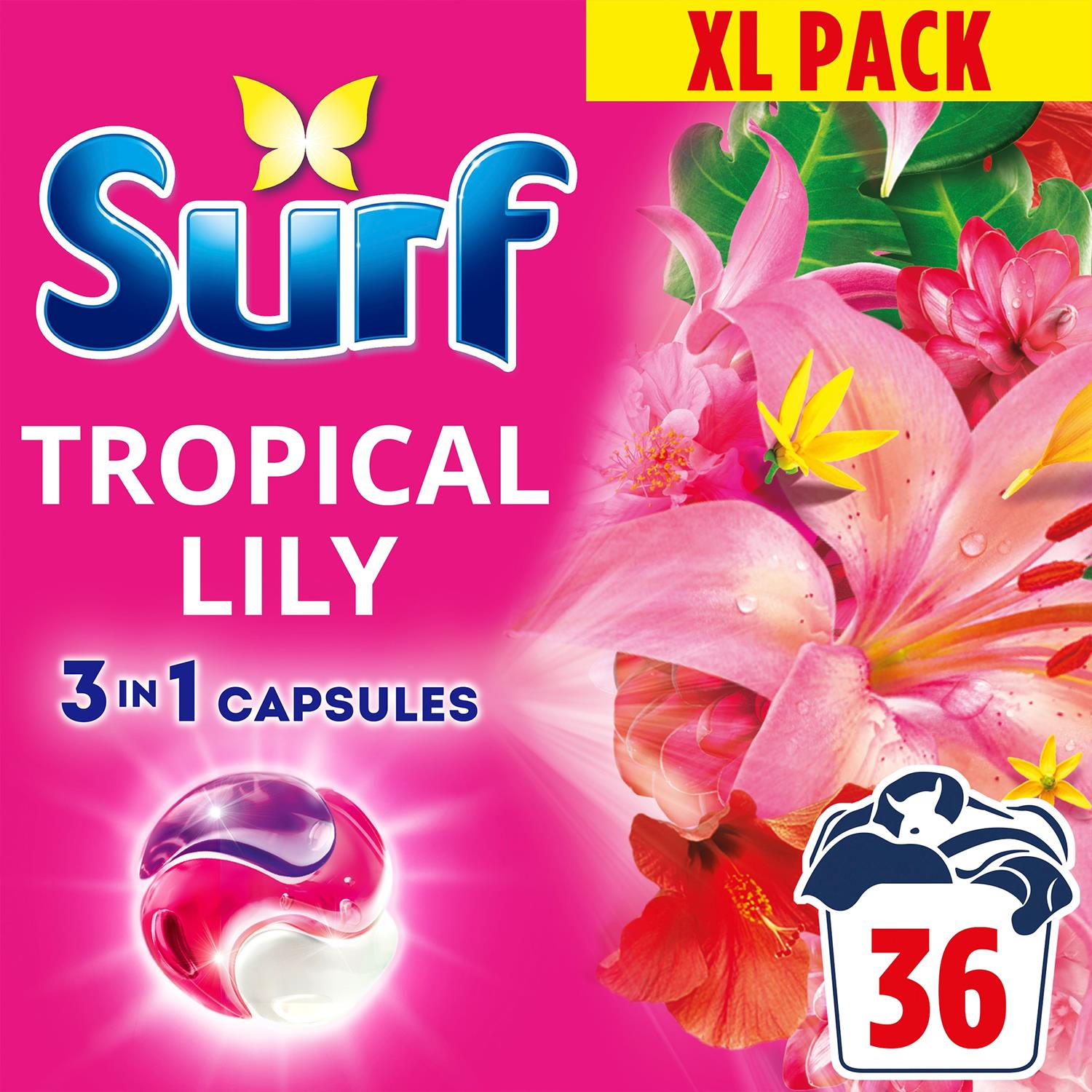 3 In 1 Laundry Washing Detergent Capsules Tropical Lily | Set of 2