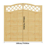 Spruce Wood Fence Panel With Arched Lattice Top 180cm W X 90/120/150/180cm H– Natural Finish, Durable, Easy Diy Garden Privacy Screen | XL