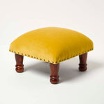 HOMESCAPES Mable Velvet Footstool