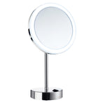 Shaving Make Up Mirror Dual Light Led 5x Magnification | Polished Chrome