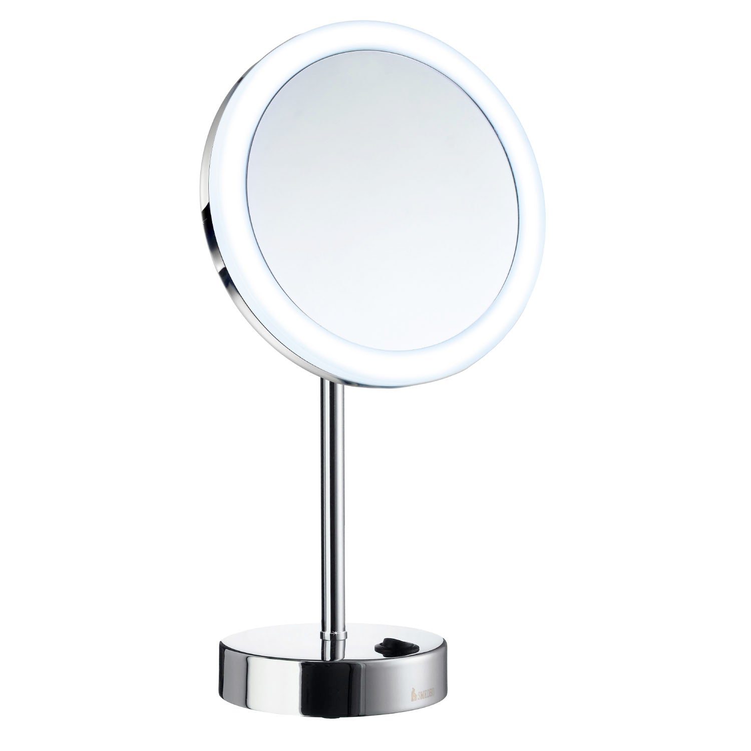 Shaving Make Up Mirror Dual Light Led 5x Magnification | Polished Chrome