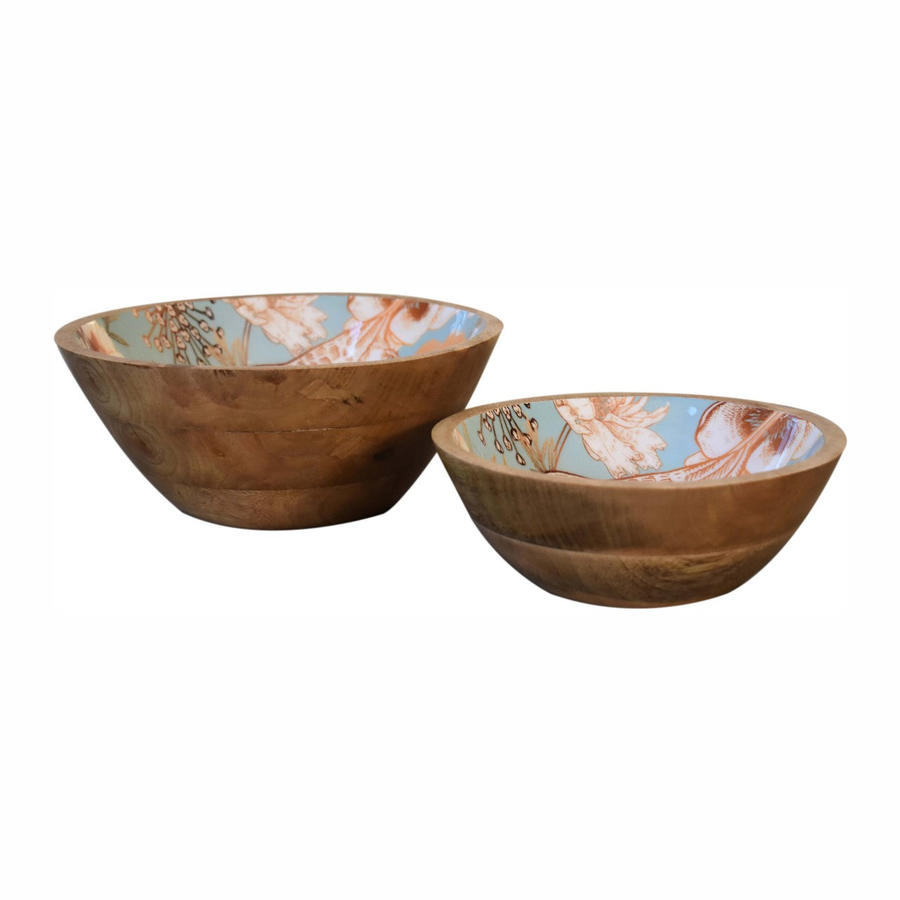 Floral Bird Bowl Set Of 2