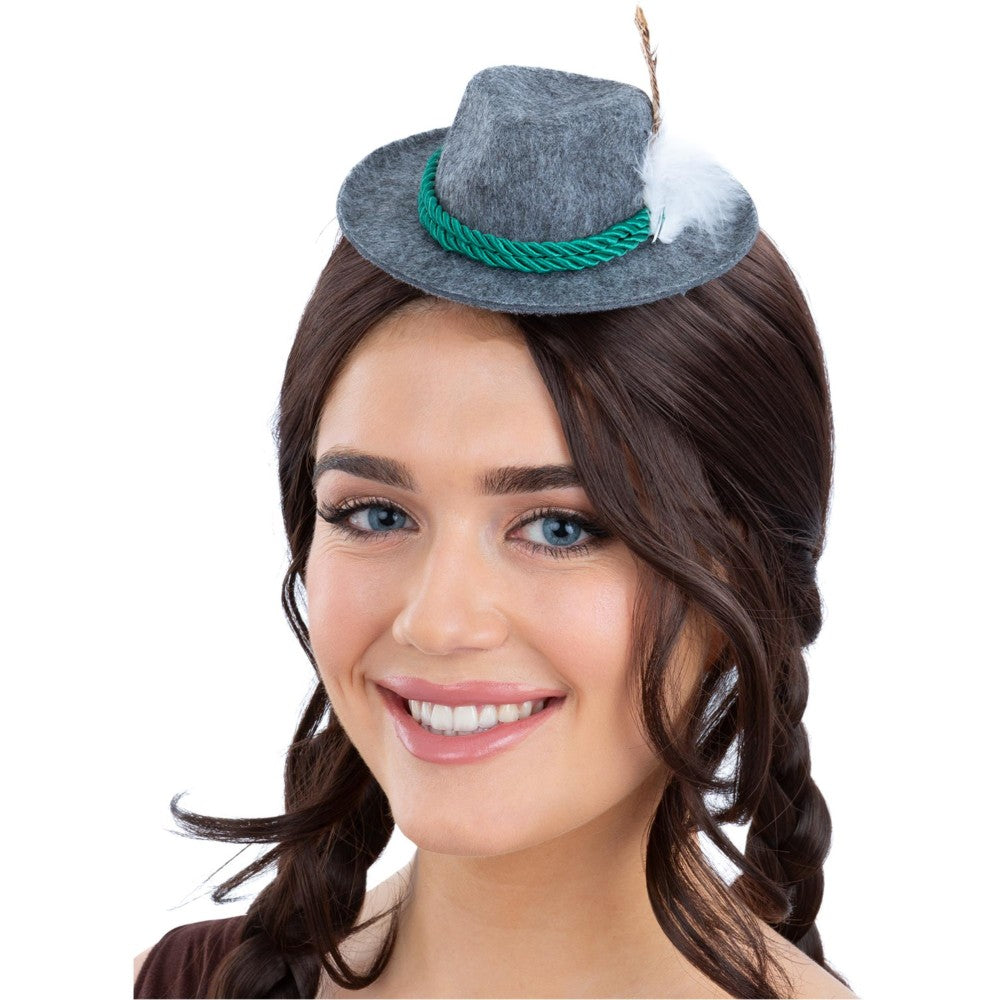 Mini Bavarian Trenker Hat, Grey