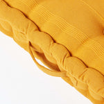 Rajput Ribbed Cotton Floor Cushion | 40cm x 40cm | Mustard