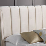 Aurora Velvet Ottoman Bed | King | Natural