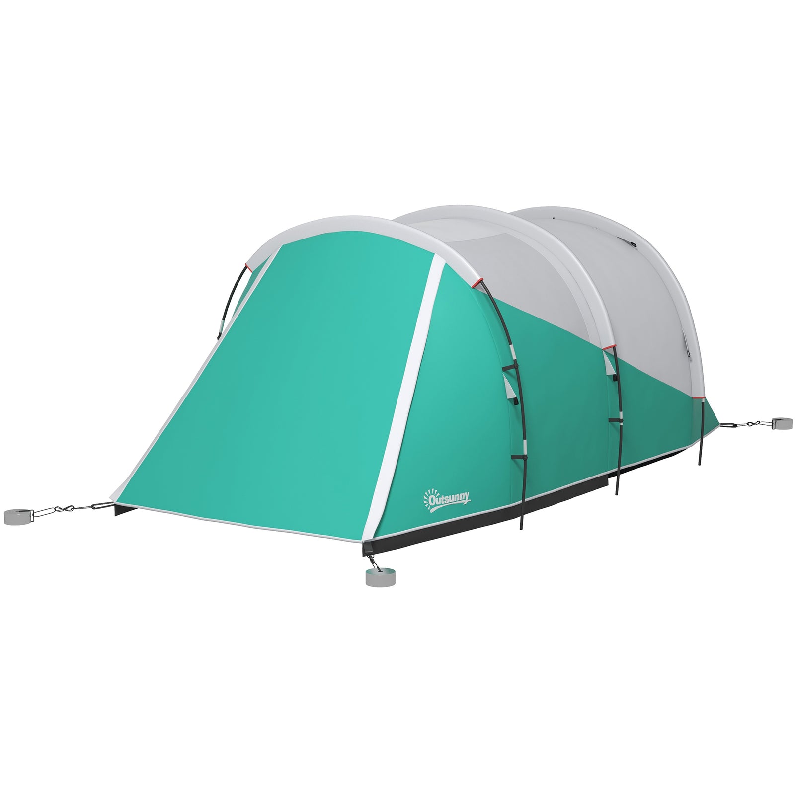 3000mm Waterproof Camping Tent W/ Porch &sewn In Groundsheet
