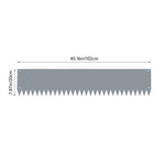 5-piece Galvanised Steel Lawn Edging Set With Serrated Edge | Grey