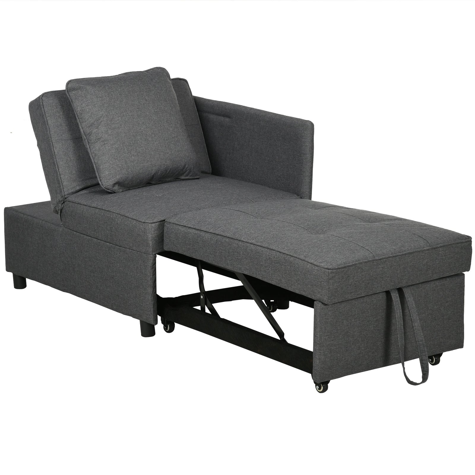 Folding Sleeper Sofa Bed Chair With Pillows Pocket | One Size