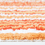 Handloomed Striped Cotton Bath Mat | 40 x 60cm | Orange