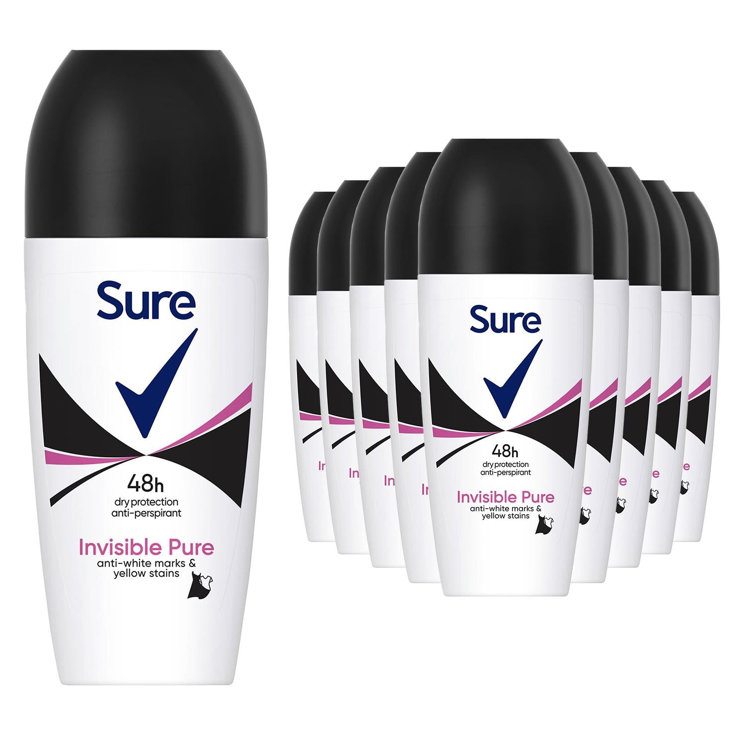 Women Roll On Invisible Pure Anti-perspirant 48hrs Dry Protection, 12pk, 50ml | One Size