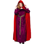 Smiffys Deluxe Cloak, Garnet Red, Adults