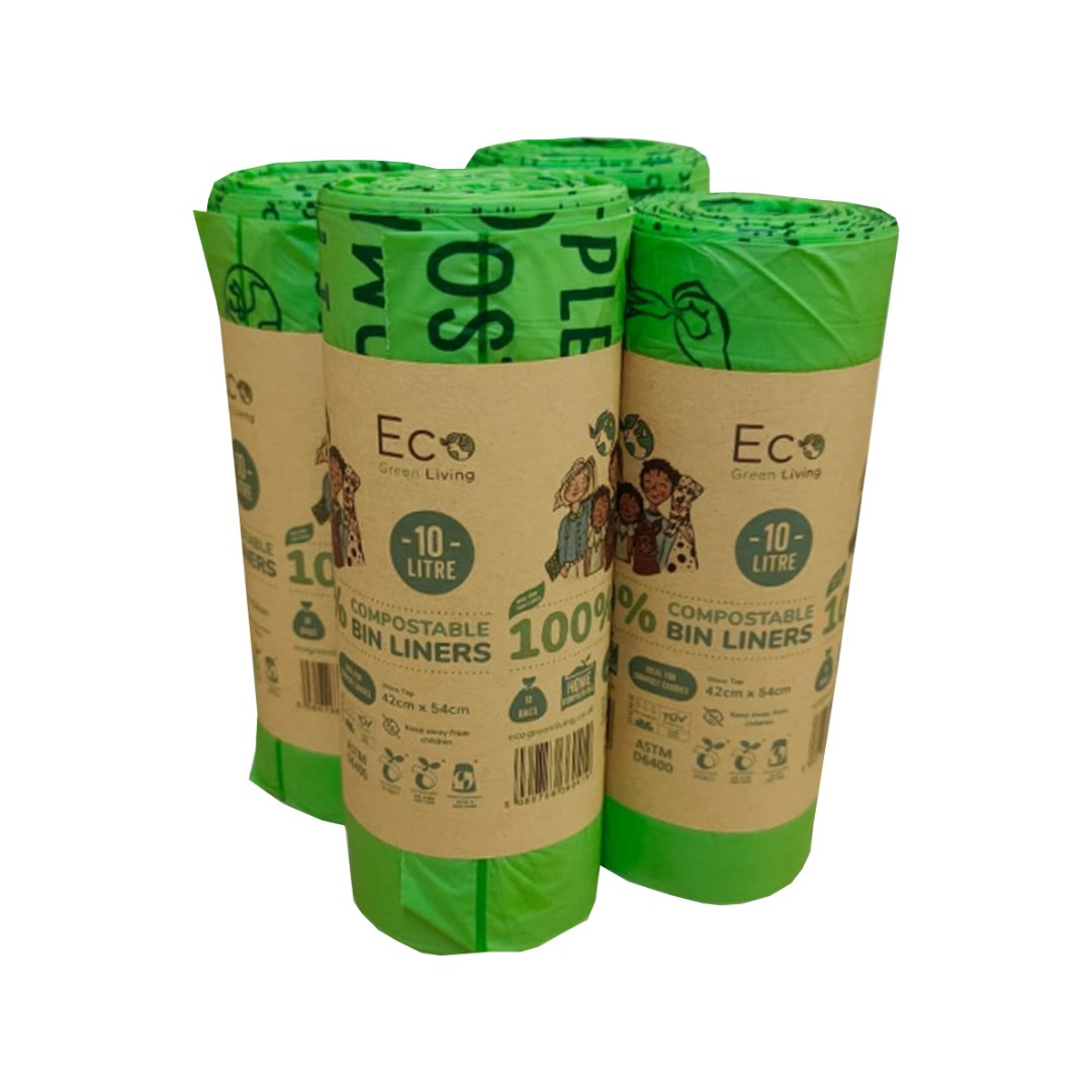 10l Compostable Waste Bag | Set of 4 | Green