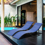 Outsunny Set Of 2 S-shaped Foldable Lounge Chair Reclining Outdoor