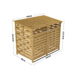 Outdoor Spruce Wood Garbage Can Garden Storage Shed