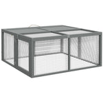 Wooden Folding Rabbit Run For 2-3 Rabbits, Guinea Pig, Grey