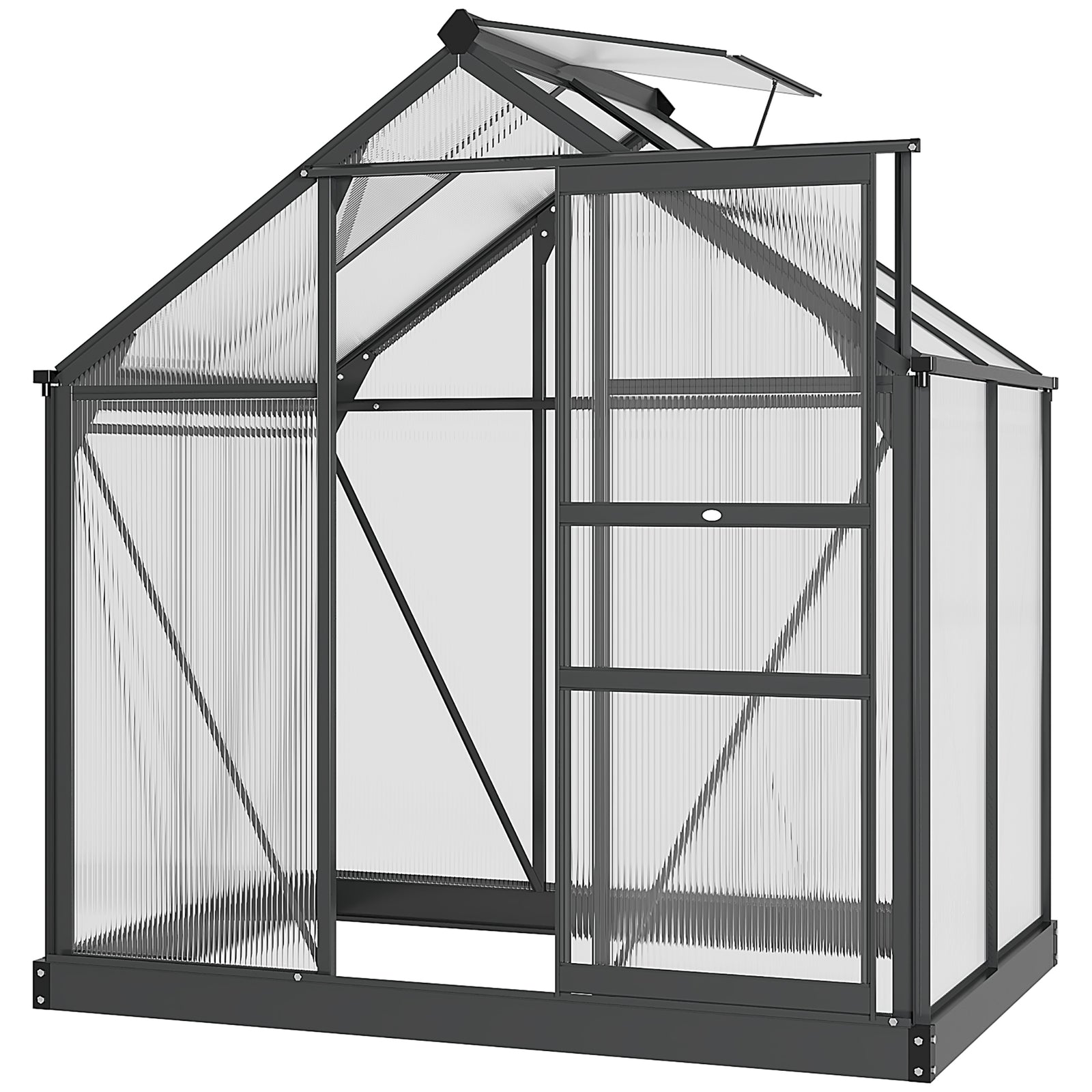 Polycarbonate Walk-in Greenhouse 6x4ft