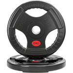 Olympic Weight Plate, Weight Plate Disc With Tri-grips | 20kg | Black