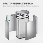 Kitchen Bin With Fingerprint-proof Stainless Steel, Silver Tone | 60l | Silver