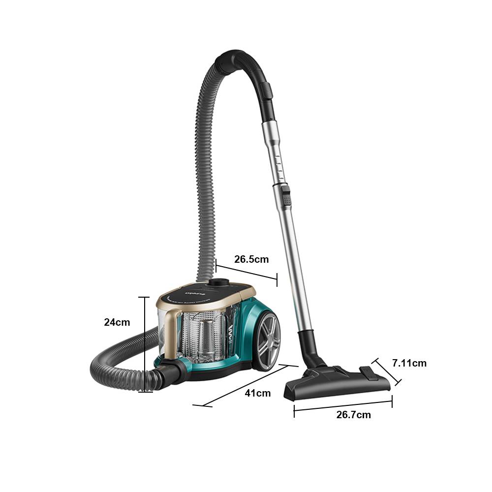 Breeins 800w Bagless Canister Vacuum Cleaner With Cyclone System & 2.2l Dust Container