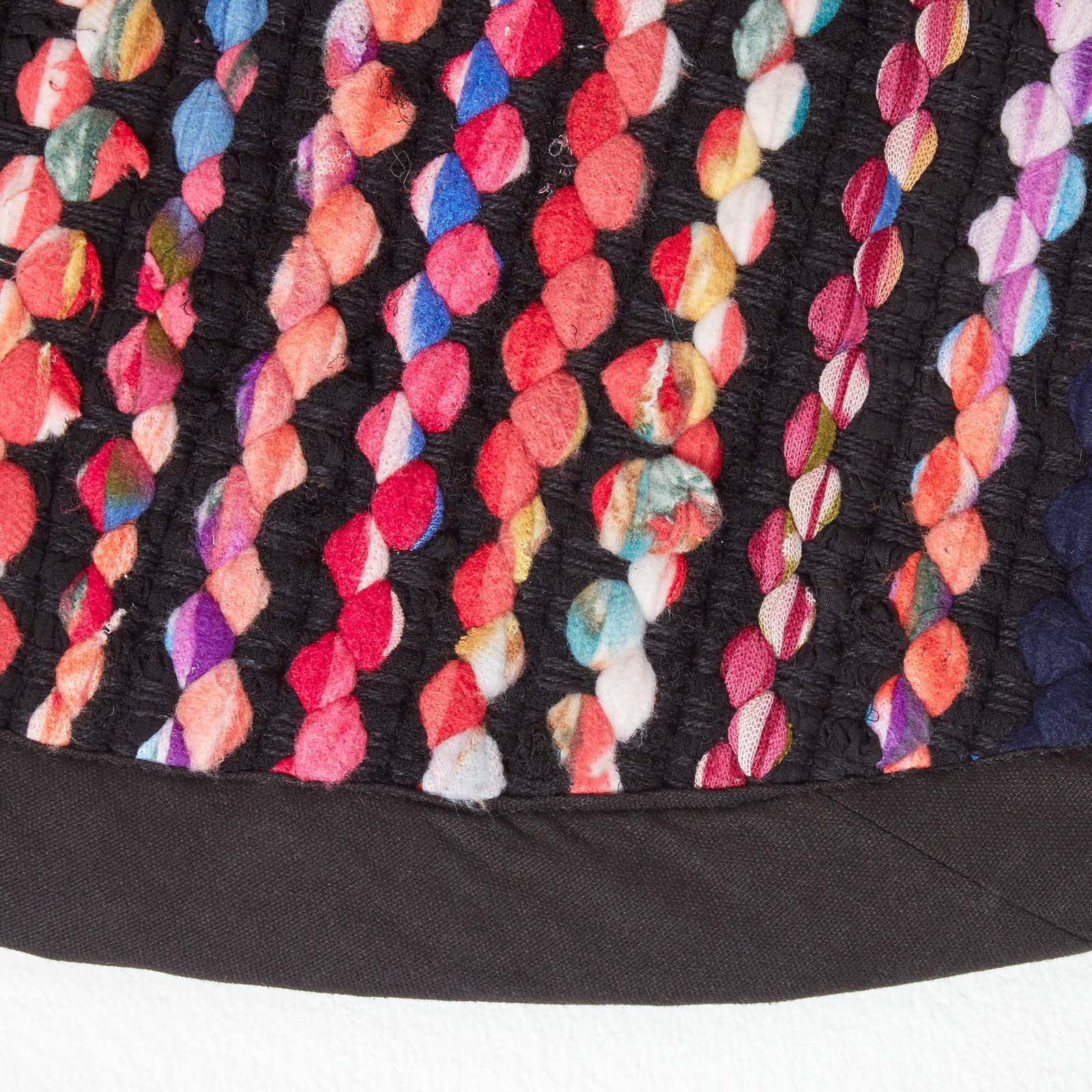 Handwoven Multi Coloured Recycled Chindi Folk Rug | 150cm | Multi Colour