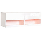 Wall Mount Tv Stand W/ Led Lights Storage